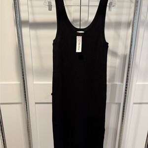 The Drop Yasmin Side Slit Midi Sweater Tank Dress